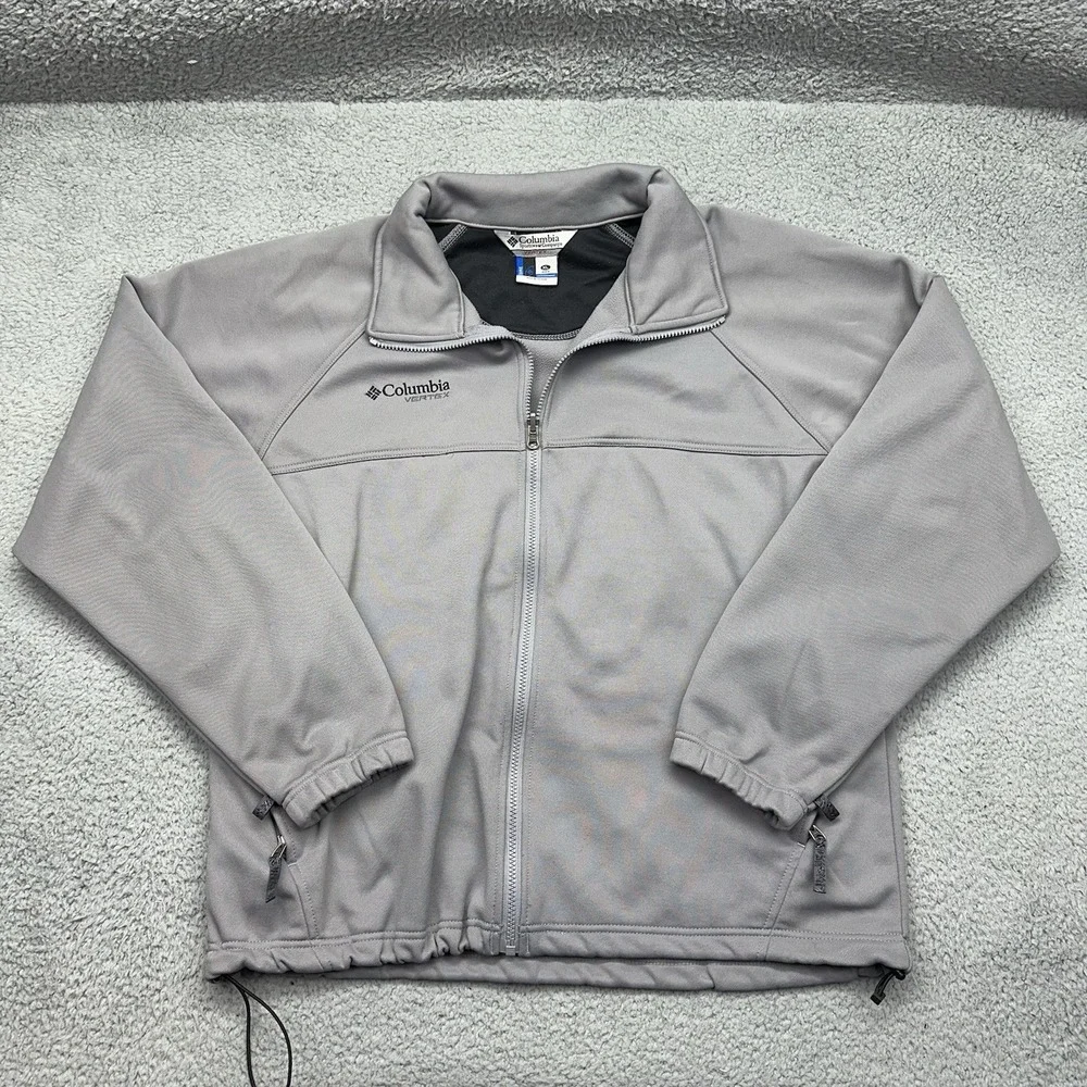 Columbia Vertex SM7447 Mens XL Gray Core Interchange Full-Zip Polyester Jacket